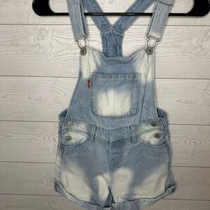 Levi's Girls Light Blue Denim Overalls